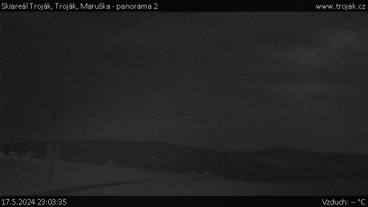 Skiareál Troják - Troják, Maruška - panorama 2 - 17.5.2024 v 23:03