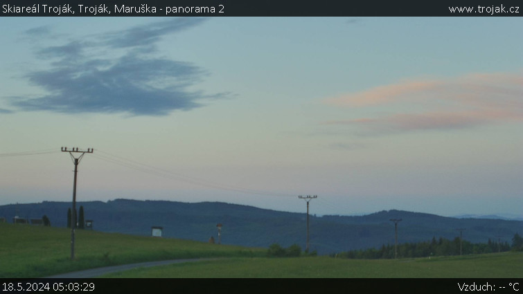 Skiareál Troják - Troják, Maruška - panorama 2 - 18.5.2024 v 05:03
