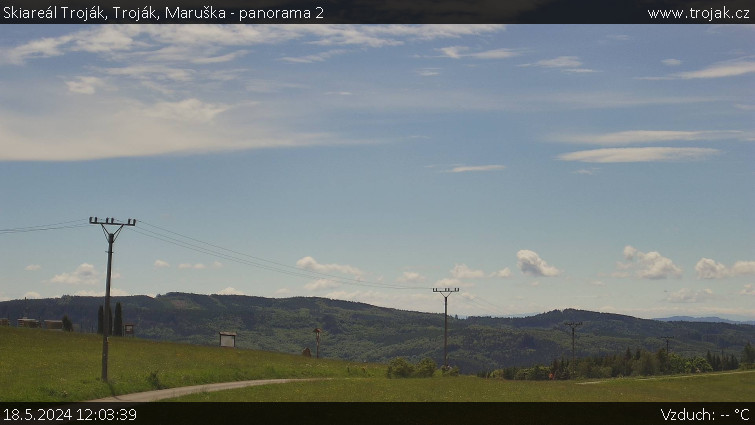 Skiareál Troják - Troják, Maruška - panorama 2 - 18.5.2024 v 12:03