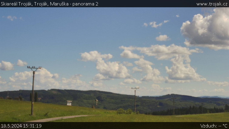 Skiareál Troják - Troják, Maruška - panorama 2 - 18.5.2024 v 15:31