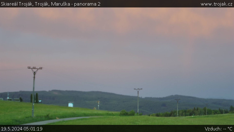 Skiareál Troják - Troják, Maruška - panorama 2 - 19.5.2024 v 05:01