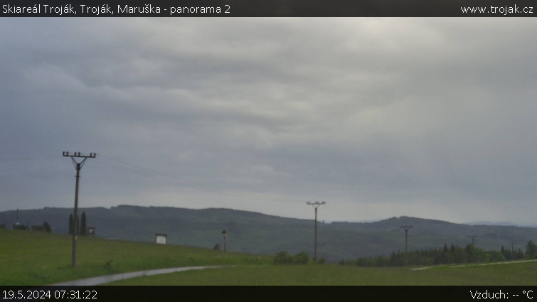 Skiareál Troják - Troják, Maruška - panorama 2 - 19.5.2024 v 07:31