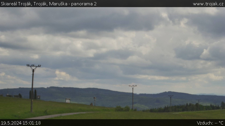 Skiareál Troják - Troják, Maruška - panorama 2 - 19.5.2024 v 15:01