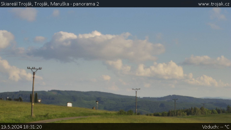 Skiareál Troják - Troják, Maruška - panorama 2 - 19.5.2024 v 18:31