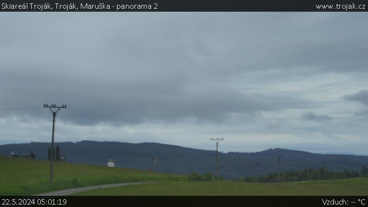 Skiareál Troják - Troják, Maruška - panorama 2 - 22.5.2024 v 05:01