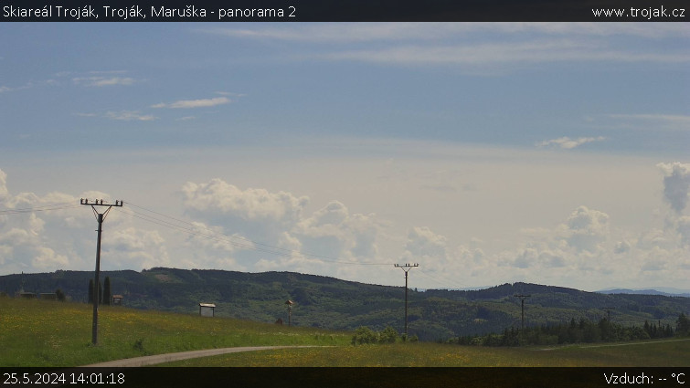 Skiareál Troják - Troják, Maruška - panorama 2 - 25.5.2024 v 14:01