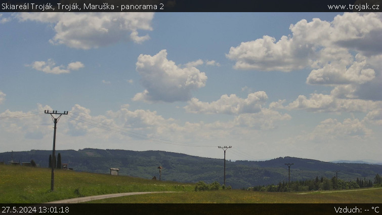 Skiareál Troják - Troják, Maruška - panorama 2 - 27.5.2024 v 13:01