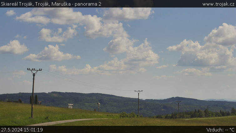 Skiareál Troják - Troják, Maruška - panorama 2 - 27.5.2024 v 15:01