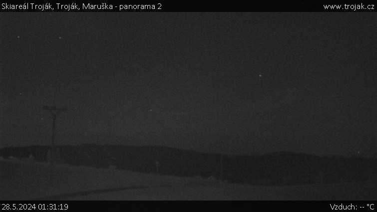 Skiareál Troják - Troják, Maruška - panorama 2 - 28.5.2024 v 01:31