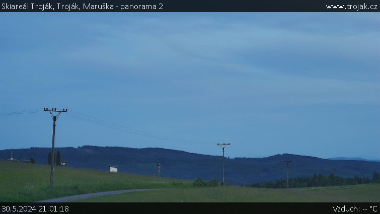 Skiareál Troják - Troják, Maruška - panorama 2 - 30.5.2024 v 21:01