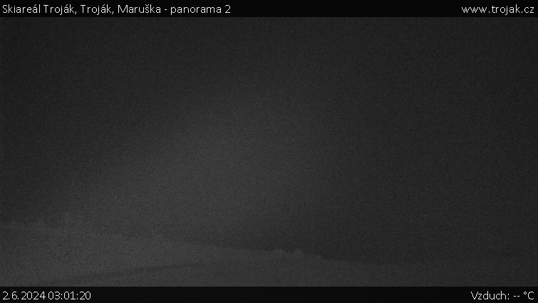 Skiareál Troják - Troják, Maruška - panorama 2 - 2.6.2024 v 03:01