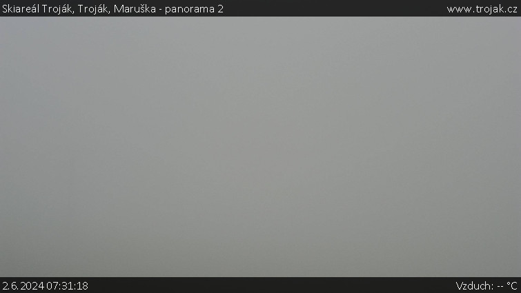 Skiareál Troják - Troják, Maruška - panorama 2 - 2.6.2024 v 07:31