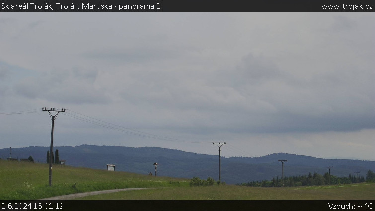Skiareál Troják - Troják, Maruška - panorama 2 - 2.6.2024 v 15:01