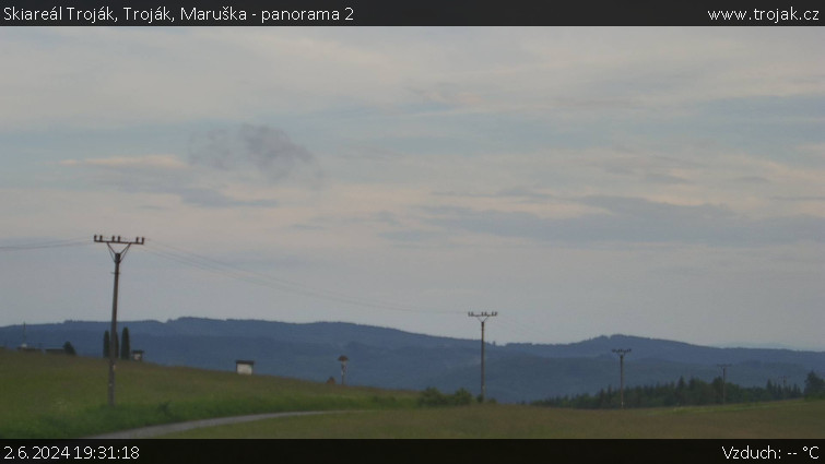 Skiareál Troják - Troják, Maruška - panorama 2 - 2.6.2024 v 19:31