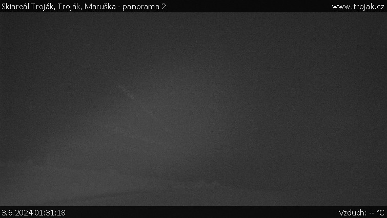 Skiareál Troják - Troják, Maruška - panorama 2 - 3.6.2024 v 01:31