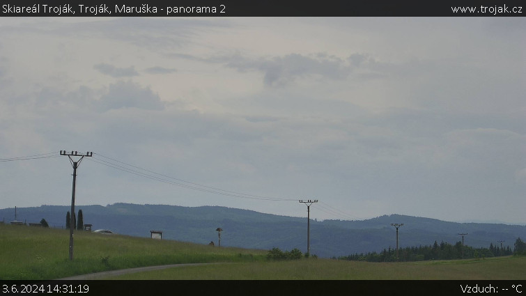 Skiareál Troják - Troják, Maruška - panorama 2 - 3.6.2024 v 14:31