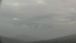 Horský hotel Volareza - Praděd - Panorama do údolí - 7.4.2023 v 07:00