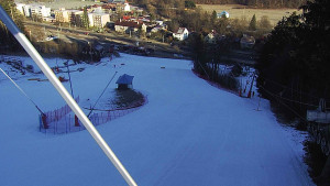 Skiareál Karolinka  - Spodní část sjezdovky skiareálu Karolinka - 2.3.2023 v 08:02