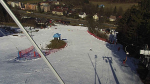 Skiareál Karolinka  - Spodní část sjezdovky skiareálu Karolinka - 3.3.2023 v 11:02