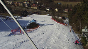 Skiareál Karolinka  - Spodní část sjezdovky skiareálu Karolinka - 3.3.2023 v 14:02
