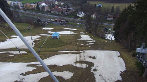 Skiareál Karolinka  - Spodní část sjezdovky skiareálu Karolinka - 2.4.2023 v 14:02