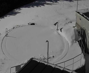 Ski areál SEVERKA v Dolní Lomné - Pohled na bazén - 28.2.2023 v 11:00