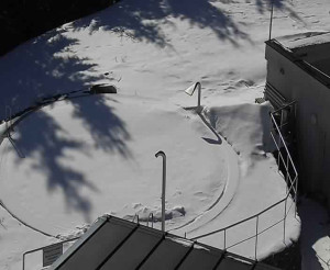 Ski areál SEVERKA v Dolní Lomné - Pohled na bazén - 28.2.2023 v 14:00