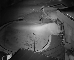 Ski areál SEVERKA v Dolní Lomné - Pohled na bazén - 12.3.2023 v 19:01