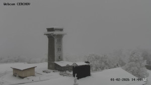 Čerchov - Rozhledna, Panorama - 1.2.2026 v 14:45 Čerchov - Rozhledna, Panorama - 1.2.2026 v 14:45