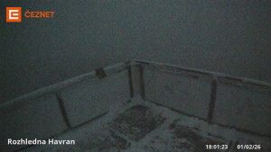 Hora Havran - Rozhledna - 1.2.2026 v 18:01 Hora Havran - Rozhledna - 1.2.2026 v 18:01