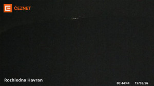 Hora Havran - Rozhledna - 19.3.2026 v 00:45 Hora Havran - Rozhledna - 19.3.2026 v 00:45