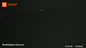 Hora Havran - Rozhledna - 19.3.2026 v 01:01 Hora Havran - Rozhledna - 19.3.2026 v 01:01