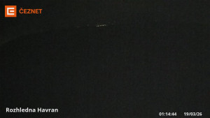 Hora Havran - Rozhledna - 19.3.2026 v 01:15 Hora Havran - Rozhledna - 19.3.2026 v 01:15