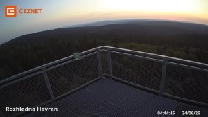 Góra Havran - Wieża widokowa - 24.6.2026 v 04:45 Góra Havran - Wieża widokowa - 24.6.2026 v 04:45