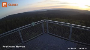 Góra Havran - Wieża widokowa - 24.6.2026 v 05:45 Góra Havran - Wieża widokowa - 24.6.2026 v 05:45