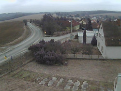 Vjezd do obce ze severu