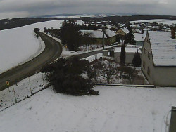 Vjezd do obce ze severu