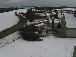 Vjezd do obce ze severu