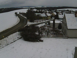 Vjezd do obce ze severu