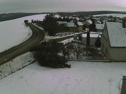 Vjezd do obce ze severu