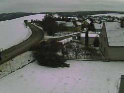 Vjezd do obce ze severu