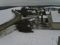 Vjezd do obce ze severu