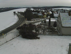 Vjezd do obce ze severu