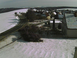 Vjezd do obce ze severu