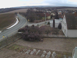 Vjezd do obce ze severu