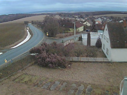 Vjezd do obce ze severu