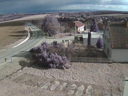 Vjezd do obce ze severu