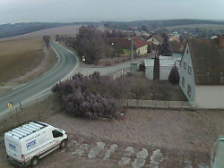 Vjezd do obce ze severu