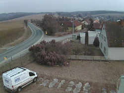 Vjezd do obce ze severu