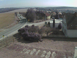 Vjezd do obce ze severu